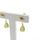 Image 4 of Gold stud earrings with peridot