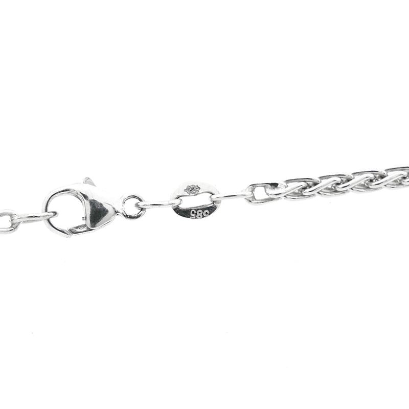 Image 5 of White Gold Square Fox Tail Necklace