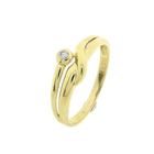 Image 1 of Gold solitaire ring with zirconia