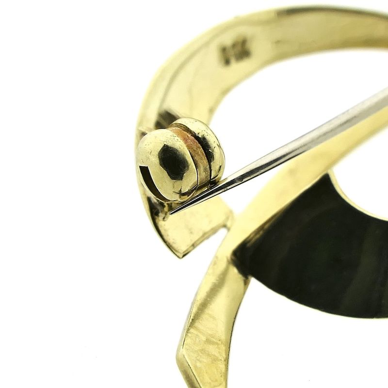 Image 4 of Golden abstract brooch