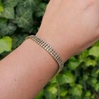 Image 8 of Gold link bracelet with diamonds; 2.19 ct.