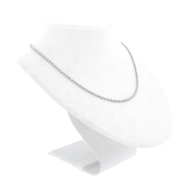 Image 5 of White gold ball link chain