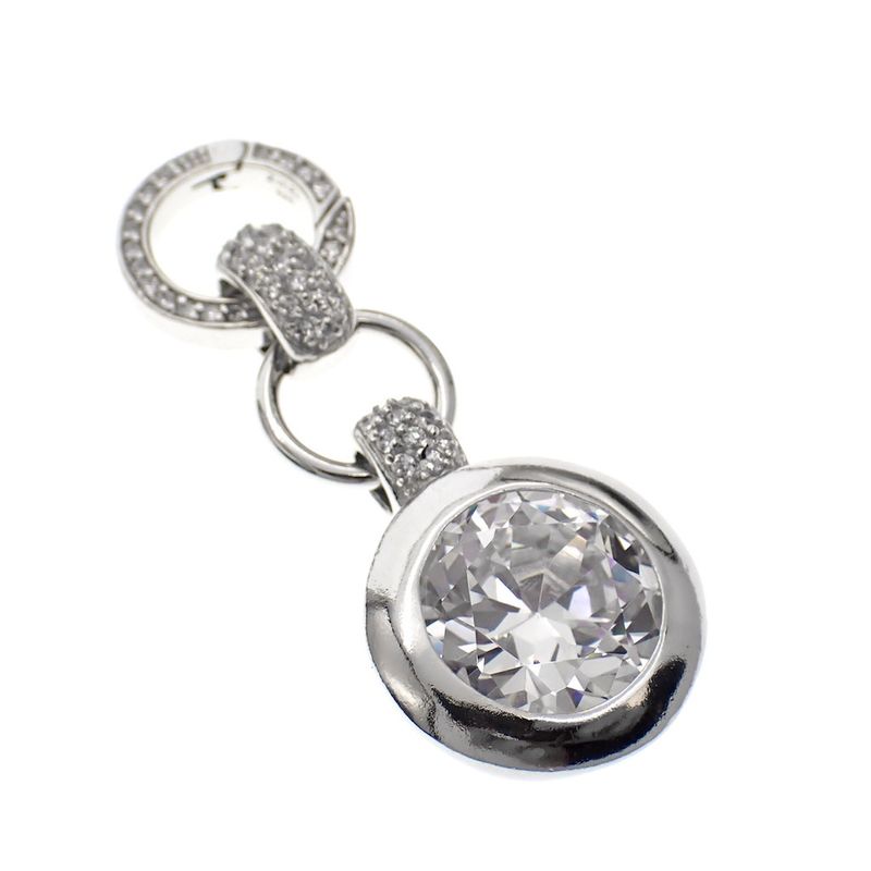 Image 2 of Zinzi silver pendant with zirconia