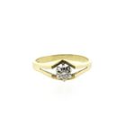Image 3 of Gold solitaire ring with diamond 0.07 ct.