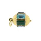 Image 7 of 18 ct. Gold Oriental pendant with colored zirconias
