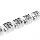 Image 6 of White gold link bracelet with diamond; 0.68 ct.
