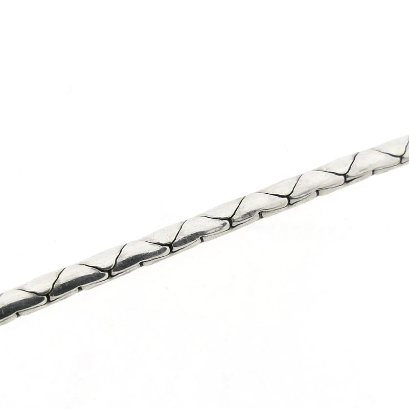 Image 4 of White gold necklace with pearl and diamond; 0.05 ct. | 44 cm