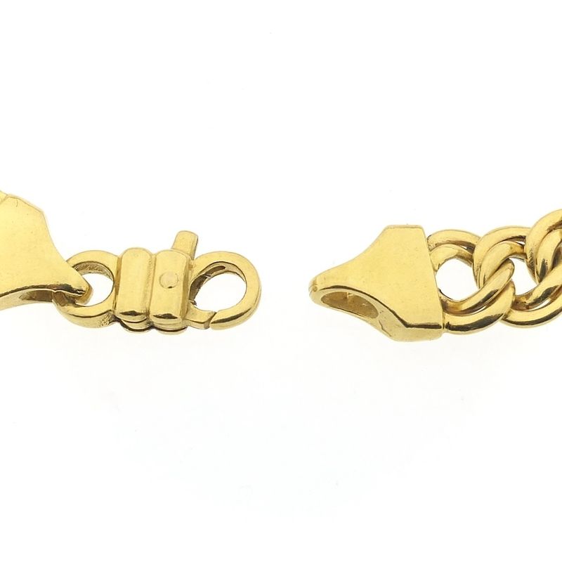 Image 5 of Gold flat Figaro/Prince of Wales bracelet