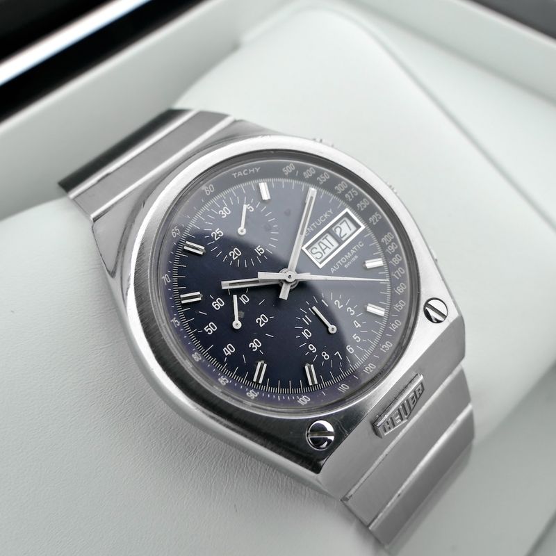 Image 17 of Heuer Kentucky 750.703B; Vintage chronograph men's watch