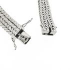 Image 6 of White gold herringbone link bracelet