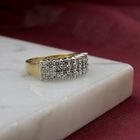 Image 2 of Golden Diamonde pavé ring with diamond; 1.08 ct.