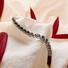 Image 6 of White gold bracelet with blue moissanite; 2.75 ct.