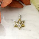 Image 8 of 18K Star of David Peace Dove Pendant with Diamond | 0.095 ct.