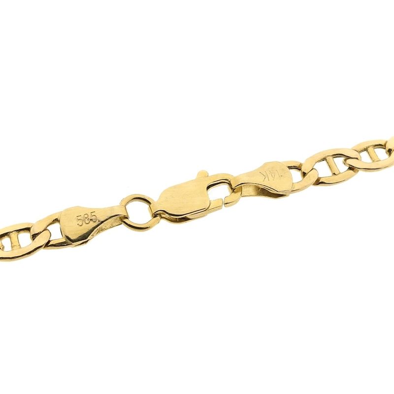 Image 4 of Two-tone gold navy link necklace 56.5 cm | Mioro