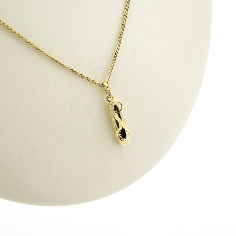 Image 8 of Gold pendant of a ballet shoe