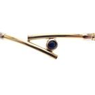 Image 6 of Two-tone gold Bismarck link bracelet with sapphire