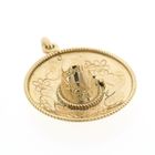 Image 8 of Gold sombrero pendant | Mexico