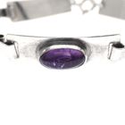 Image 5 of Silver bracelet with amethyst | 18.5 cm