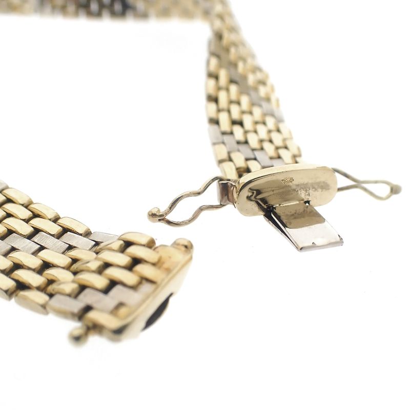 Image 6 of Two-tone gold panther link bracelet