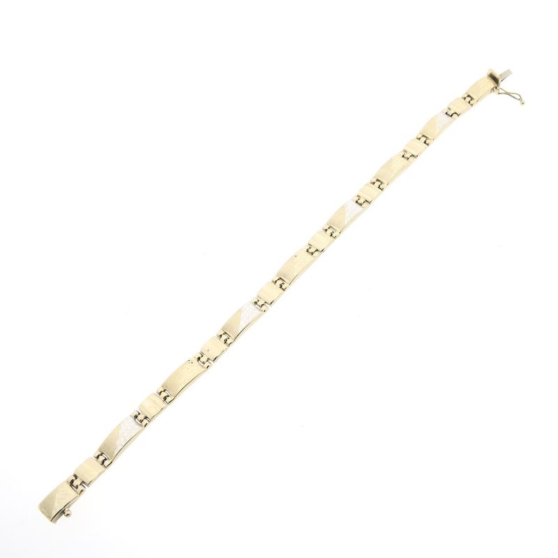 Image 3 of Two-tone gold fantasy link bracelet | 19 cm