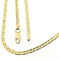 Gold navy link chain | 55.5 cm