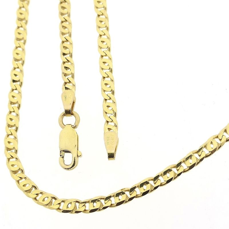 Image 1 of Gold navy link chain | 55.5 cm