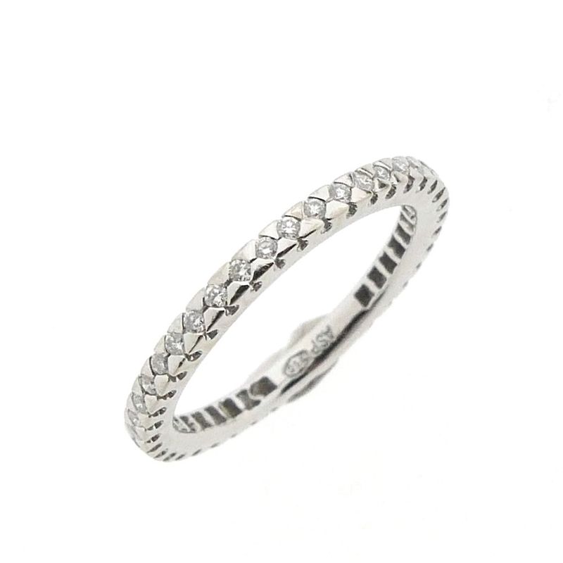 Image 1 of 18K white gold alliance ring with 0.4 ct diamond