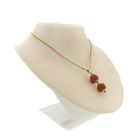 Image 4 of Vintage gold pendant with red coral