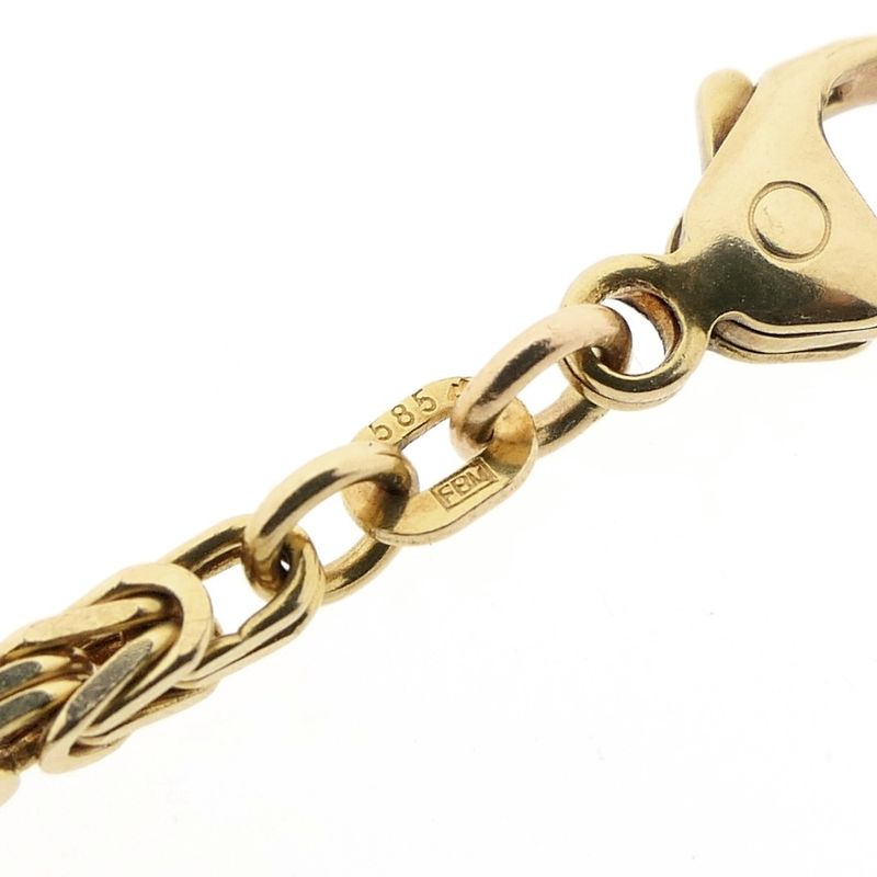 Image 10 of Gold square king chain | 80 cm