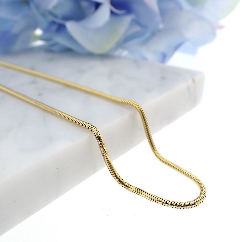 Image 2 of 8-karat snake link chain | 45 cm