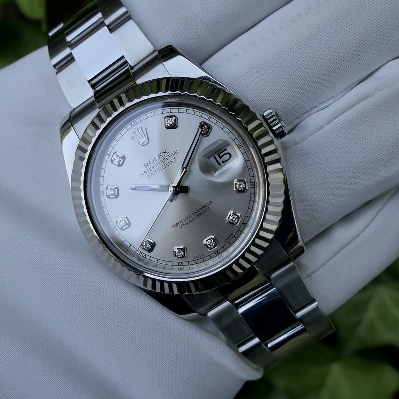 Image 22 of Rolex Datejust II 41mm 'Diamond Dial' 116334; Automatic men's watch