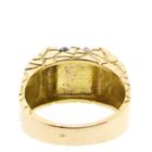 Image 5 of Gold men's nugget ring with 0.72 ct diamond.