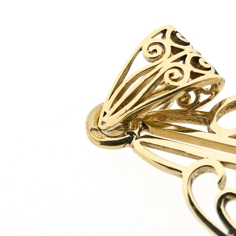 Image 10 of Gold pendant with light blue tourmaline.