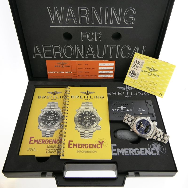 Image 20 of Breitling Emergency Professional E56121; Titanium men's watch with 121.5MHz emergency transmitter