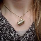 Image 8 of Vintage gold pendant of a mug