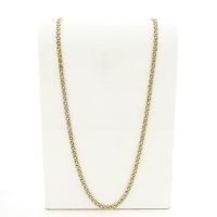 Gold long gourmet link necklace