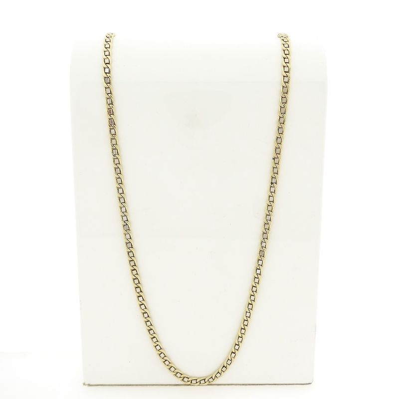 Image 1 of Gold long gourmet link necklace