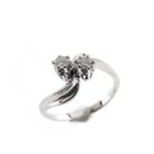 Image 1 of 18 carat white gold ring with 0.20 ct. diamonds.