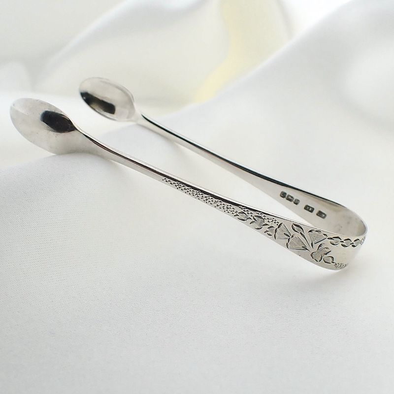 Image 3 of English silver sugar tongs | Vintage