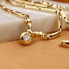 Image 2 of Gold Bar Link Necklace with Zirconia