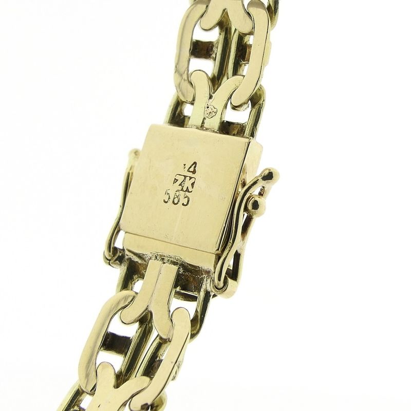 Image 3 of Gold flat king bracelet; Men | 22 cm