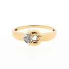 Afbeelding 5 van Gouden ring met diamanten; 0,015 ct. 