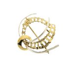 Image 2 of Vintage two-tone gold fantasy brooch