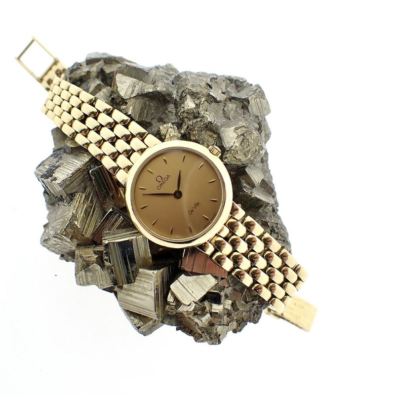 Image 5 of Omega DeVille; 18k. gouden dames horloge