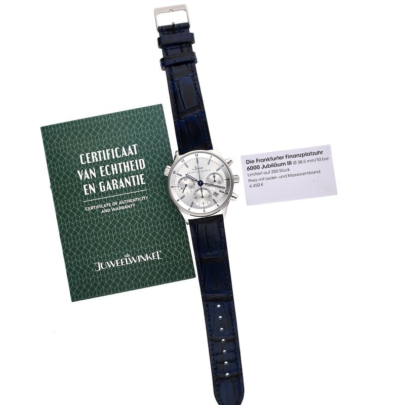 Image 10 of Sinn Finanzplatzuhr 6000.010 Limited 250 pcs.; Automatic chronograph watch