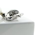 Image 8 of UTOPIA Art Deco white gold earrings with pearl and diamond 3.50 ct.