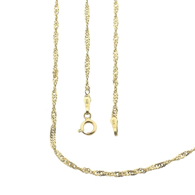 Image 1 of Gold Singapore link necklace; 51.5 cm | Midas