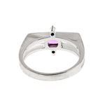 Image 6 of White gold ring with pink sapphire and diamond; 0.06 ct.
