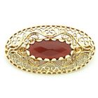 Image 1 of Antique gold brooch with carnelian