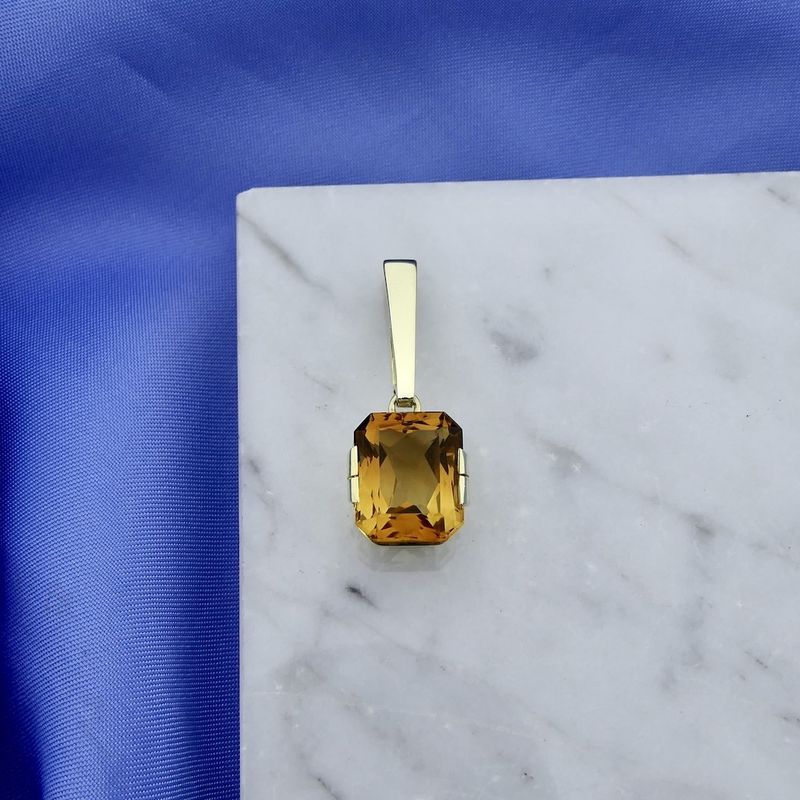 Image 5 of Gold pendant with citrine